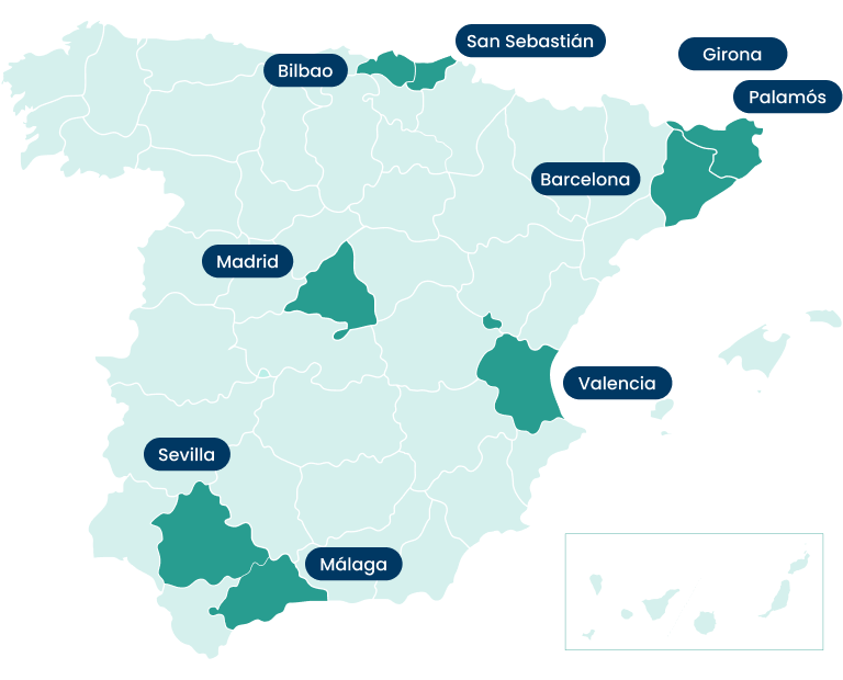 Mapa de oficinas INVA BPO